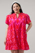 Blevin Ikat Celeste Mini Dress Curve
